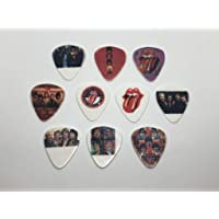 Los mejores  - Juego de púas de guitarra de ROLLING Stones (10 púas-10 diseños diferentes)